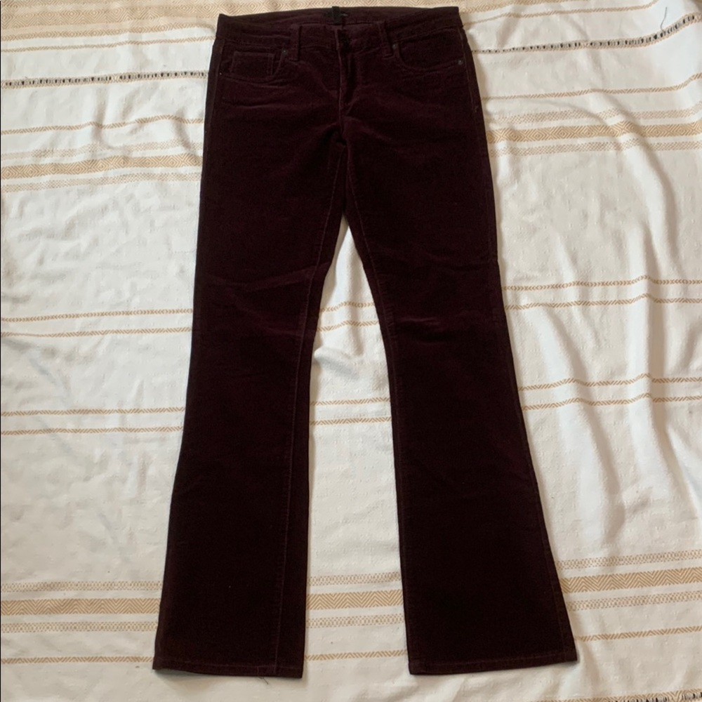 Edyson Corduroy Bootcut Pants in Burgundy Size 27